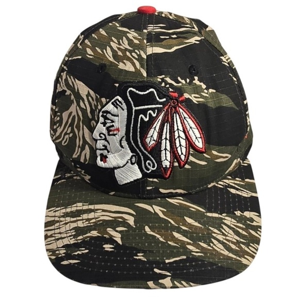 Chicago Blackhawks‎ Zephyr Hat NHL Official Snapback Cap Camo Camouflage Hockey